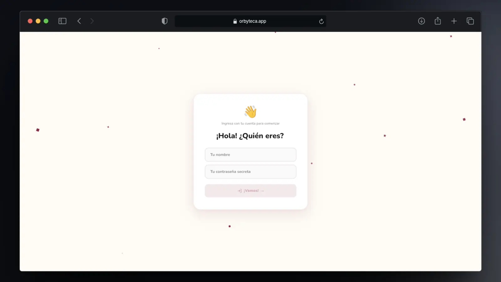 Vista del proyecto Orbyteca — captura 1