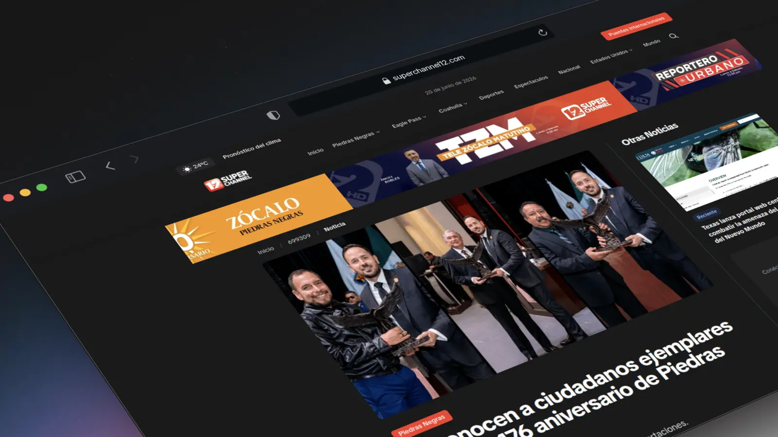 Vista del proyecto Super Channel 12 — captura 1